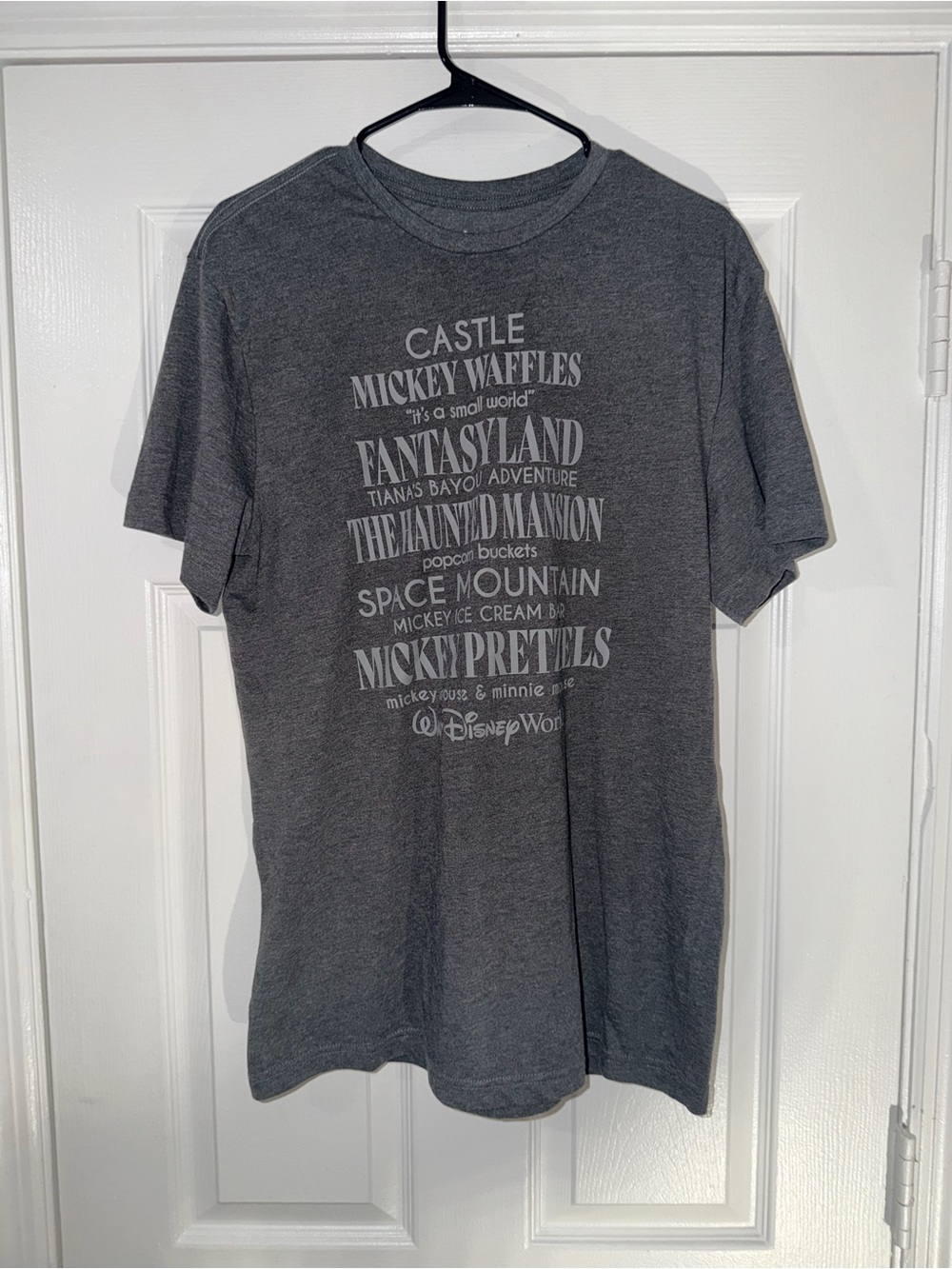 Walt Disney World Attractions Typography Graphic T-Shirt medium